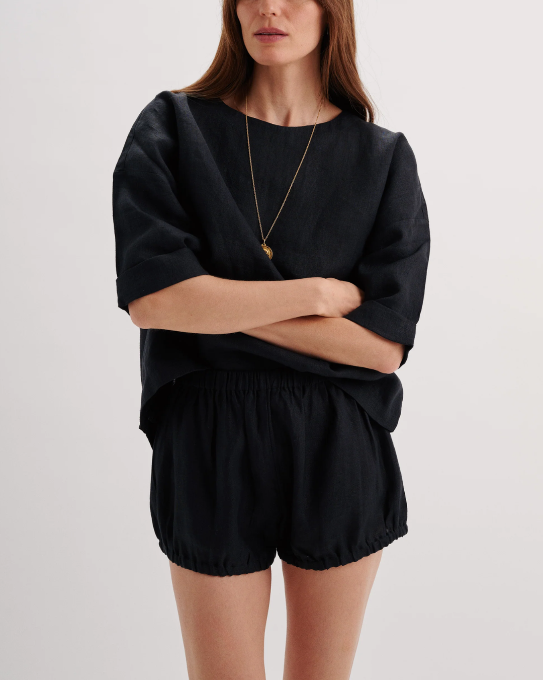 Hera Linen Bloomers | Black
