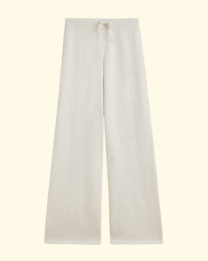 Calla Boucle Cotton Pants | Ecru
