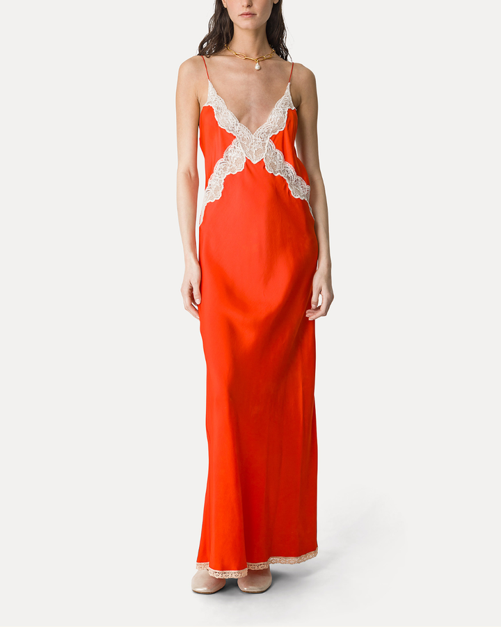 Chic Slip Dress with Lace | Rouge