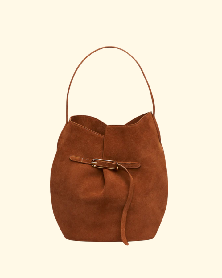 Belted Bucket Bag Large | Saddle Brown