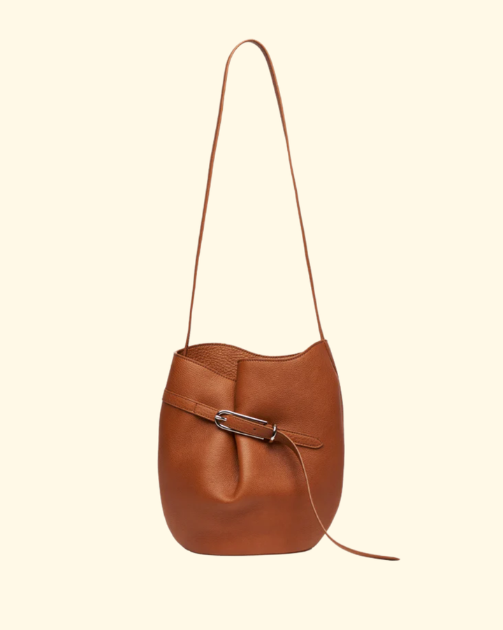 Belted Bucket Bag | Saddle Brown
