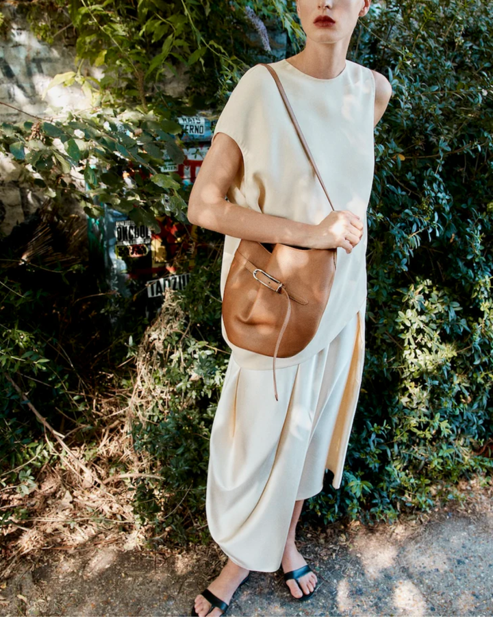 Belted Bucket Bag | Saddle Brown