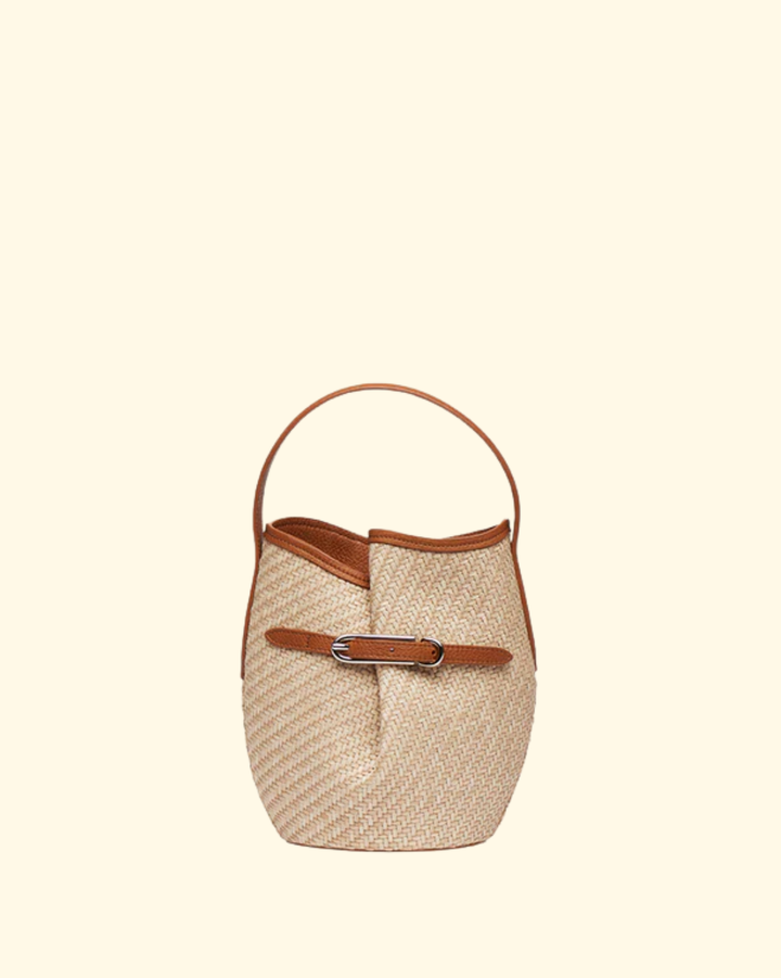 Belted Bucket Bag Mini | Beige