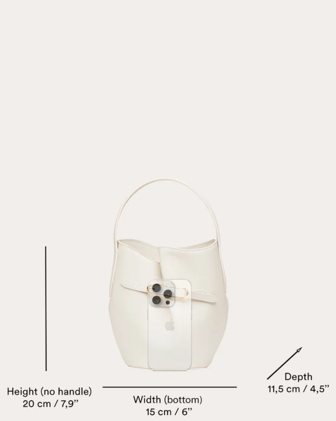Belted Bucket Bag Mini | Beige