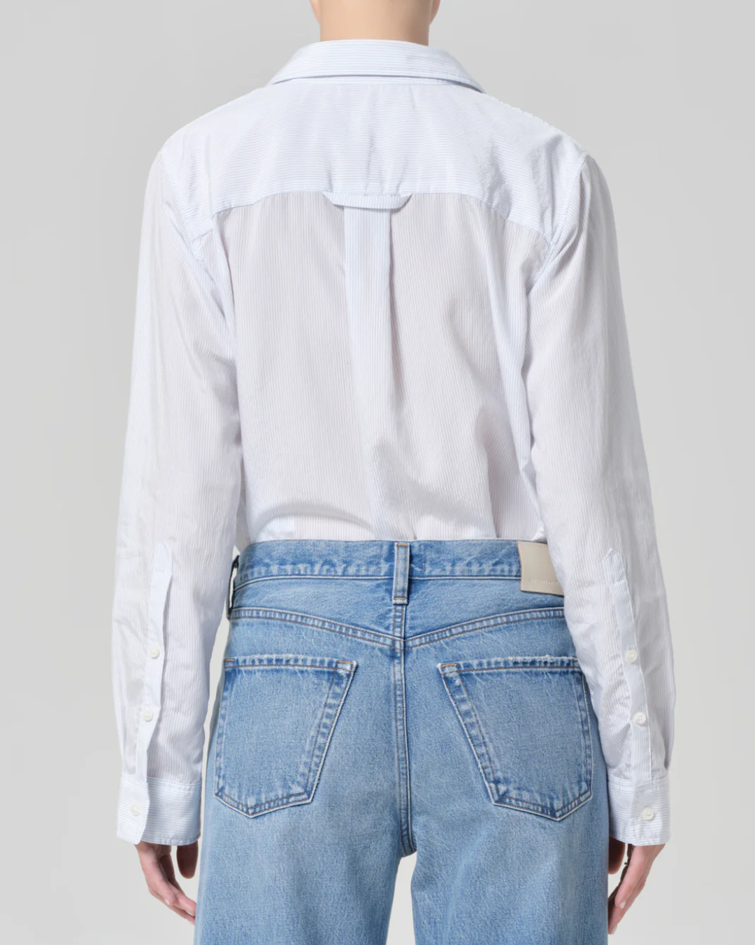 Avni Slim Shirt | Blue Micro Stripe