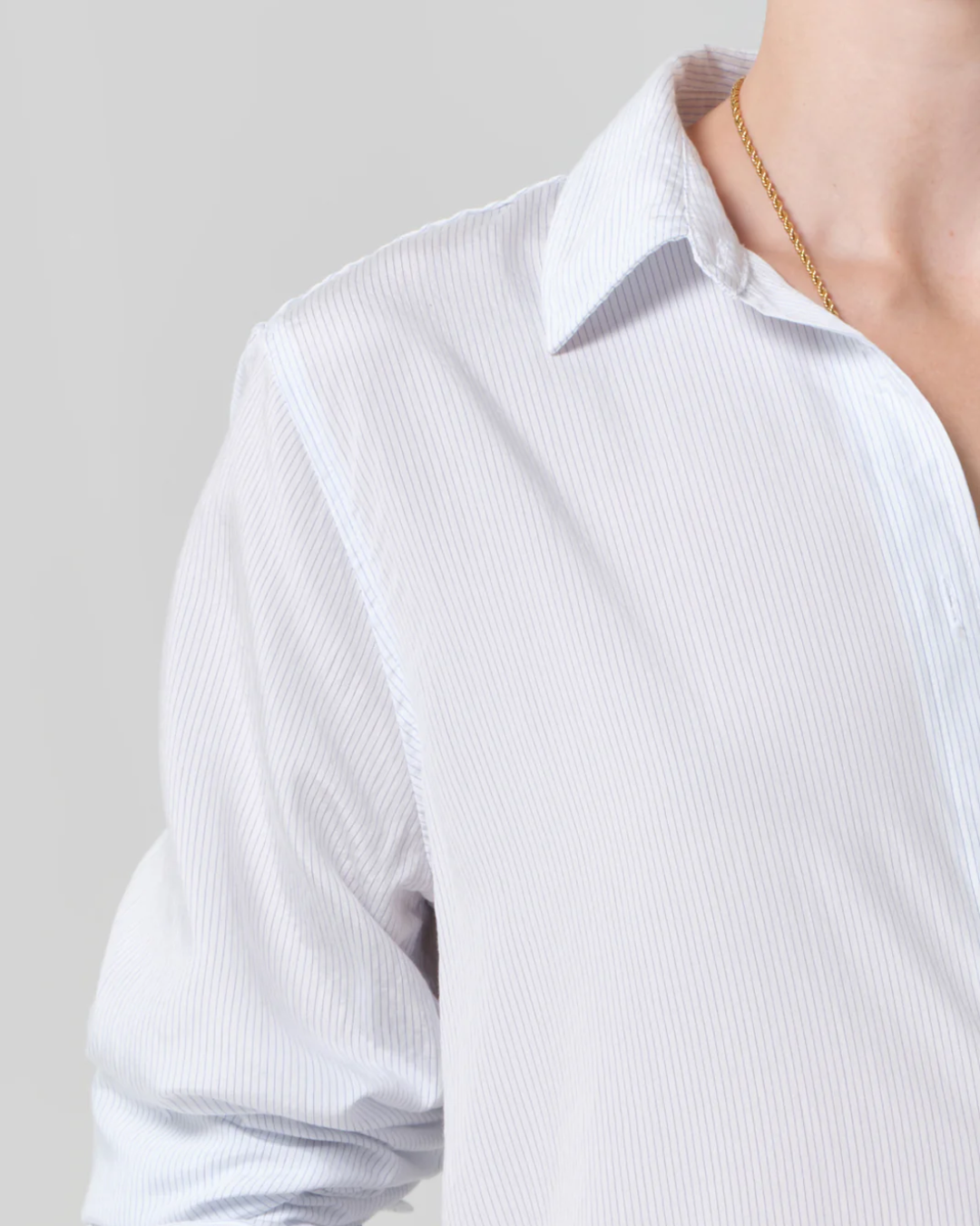 Avni Slim Shirt | Blue Micro Stripe