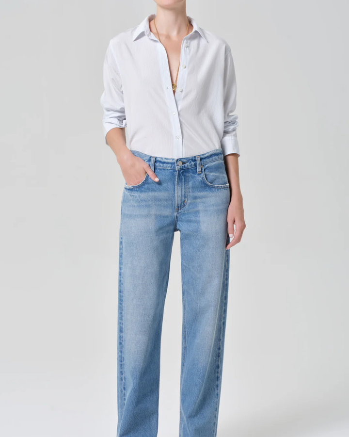 Avni Slim Shirt | Blue Micro Stripe