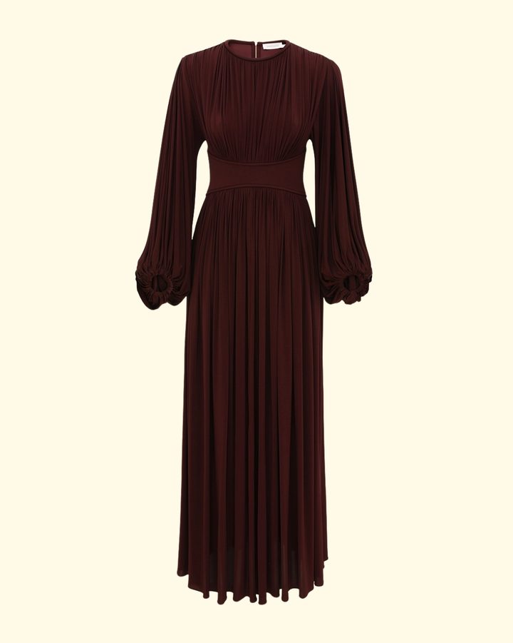 Luna Billow Maxi Dress | Mahogany