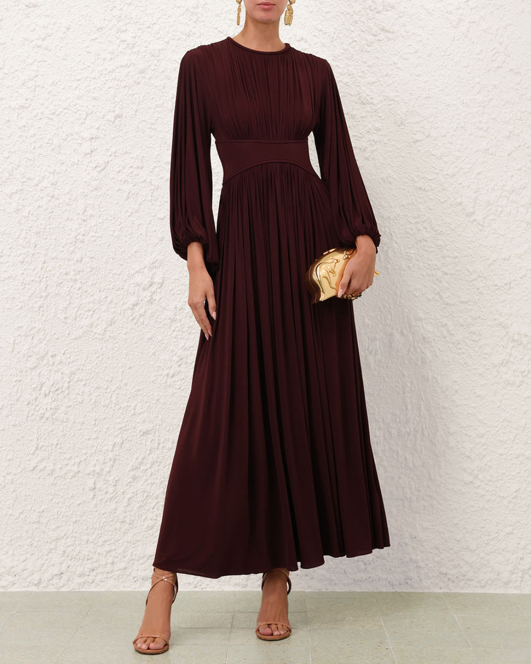 Luna Billow Maxi Dress | Mahogany