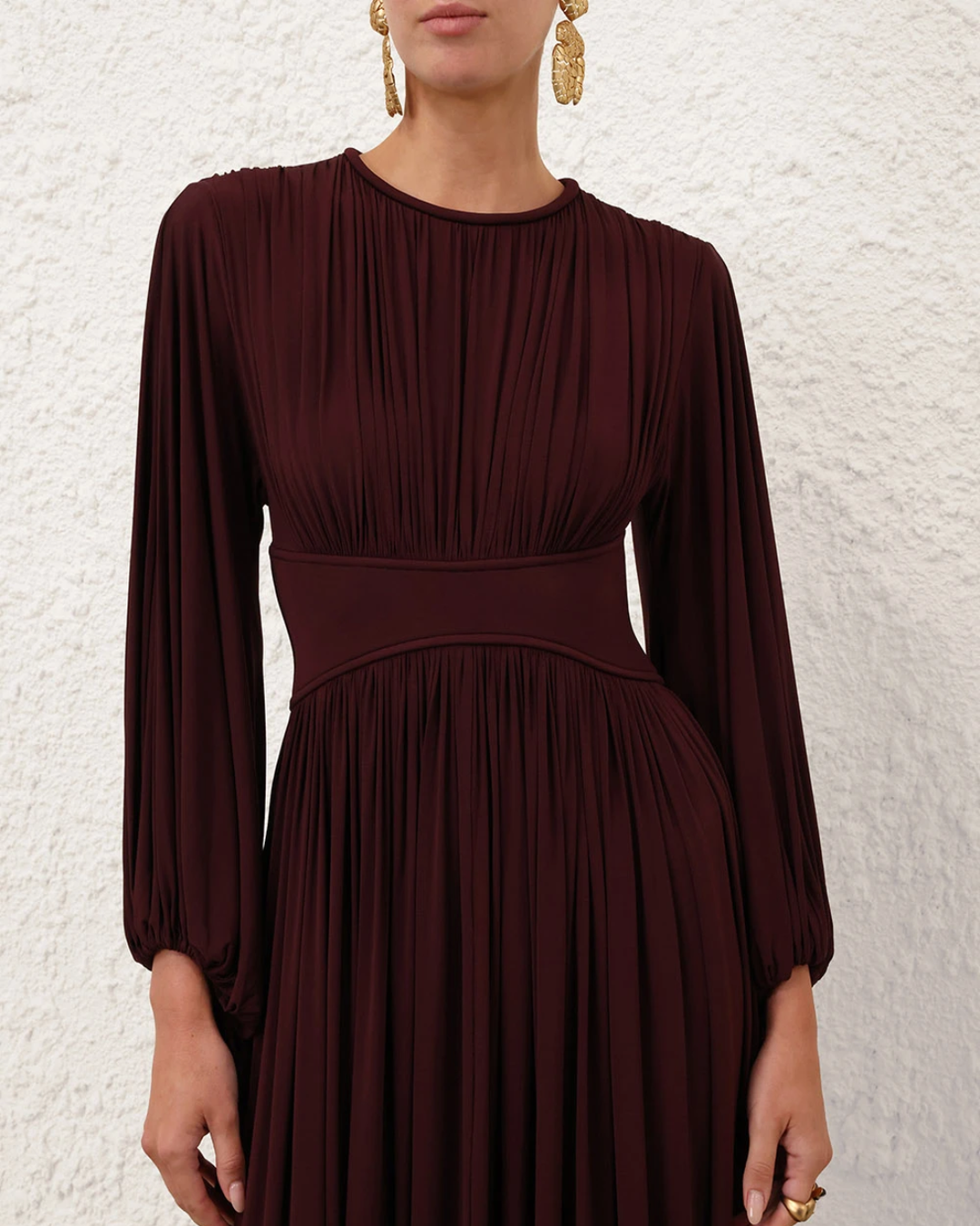Luna Billow Maxi Dress | Mahogany