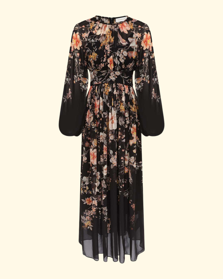 Carousel Billow Maxi Dress | Black Songbird