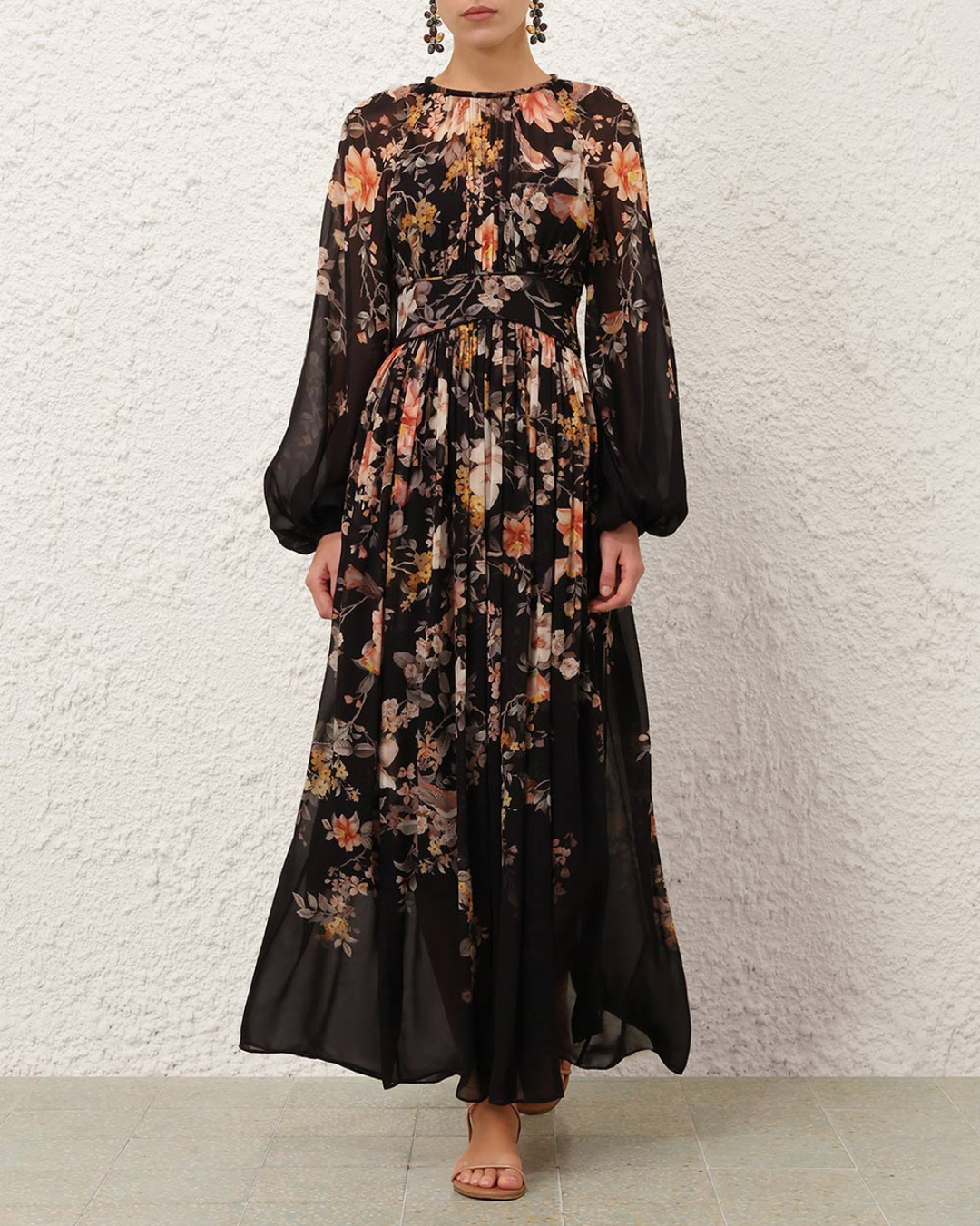 Carousel Billow Maxi Dress | Black Songbird