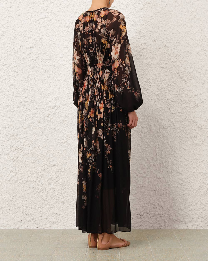 Carousel Billow Maxi Dress | Black Songbird