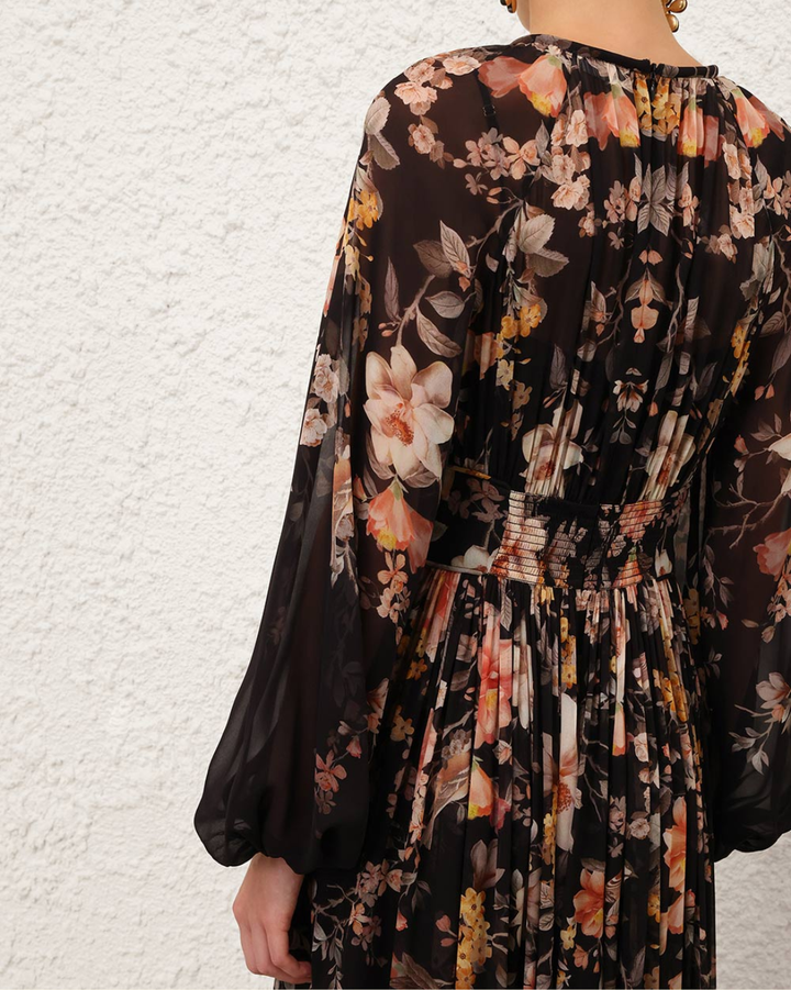 Carousel Billow Maxi Dress | Black Songbird