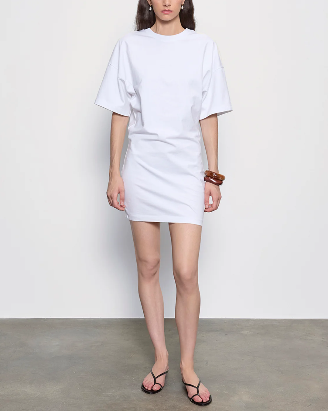 S/S Supima Curve Mini Dress | White