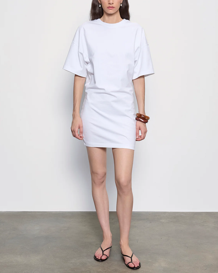 S/S Supima Curve Mini Dress | White