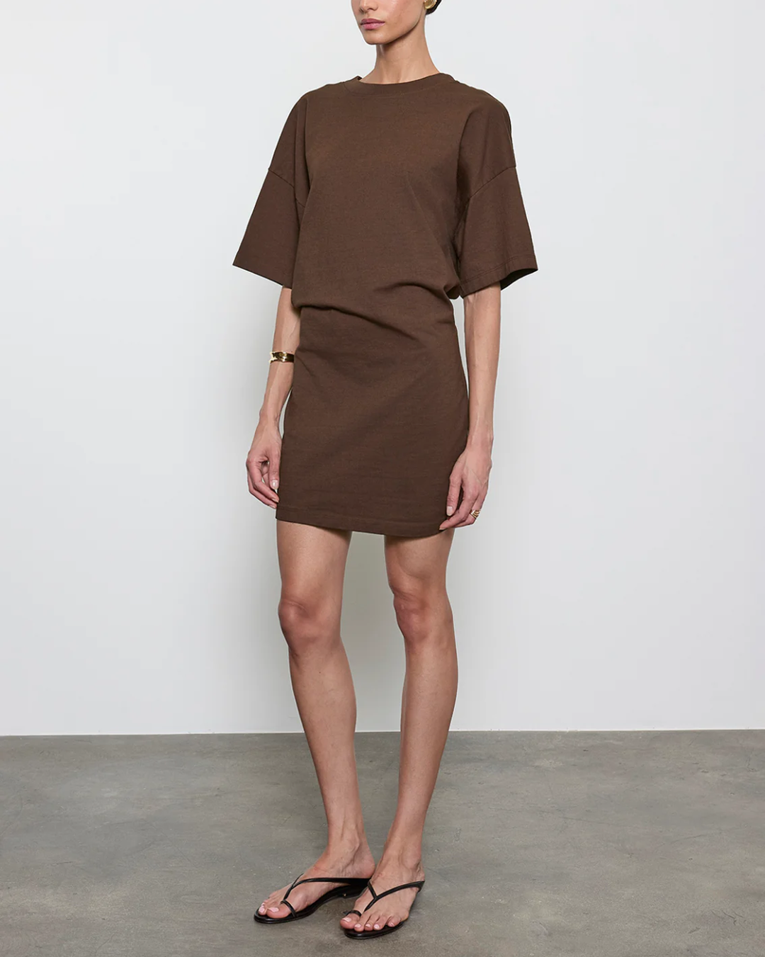 S/S Supima Curve Mini Dress | Chocolate