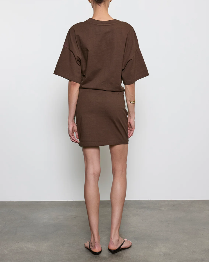 S/S Supima Curve Mini Dress | Chocolate
