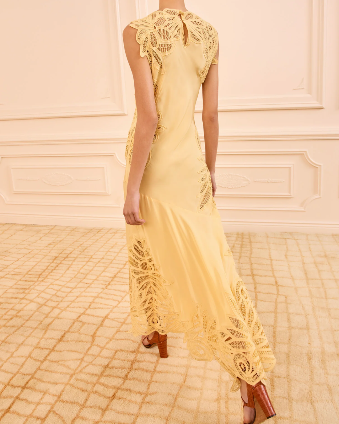 Idra Lace Applique Dress | Dandelion