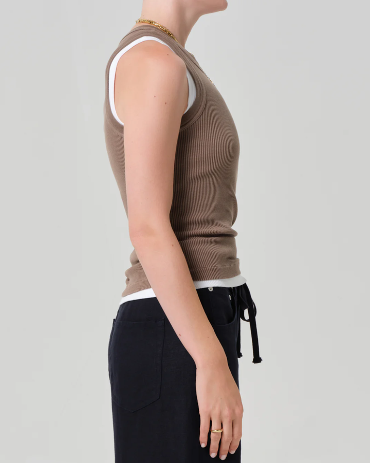 Isabel Rib Tank | Cocoa