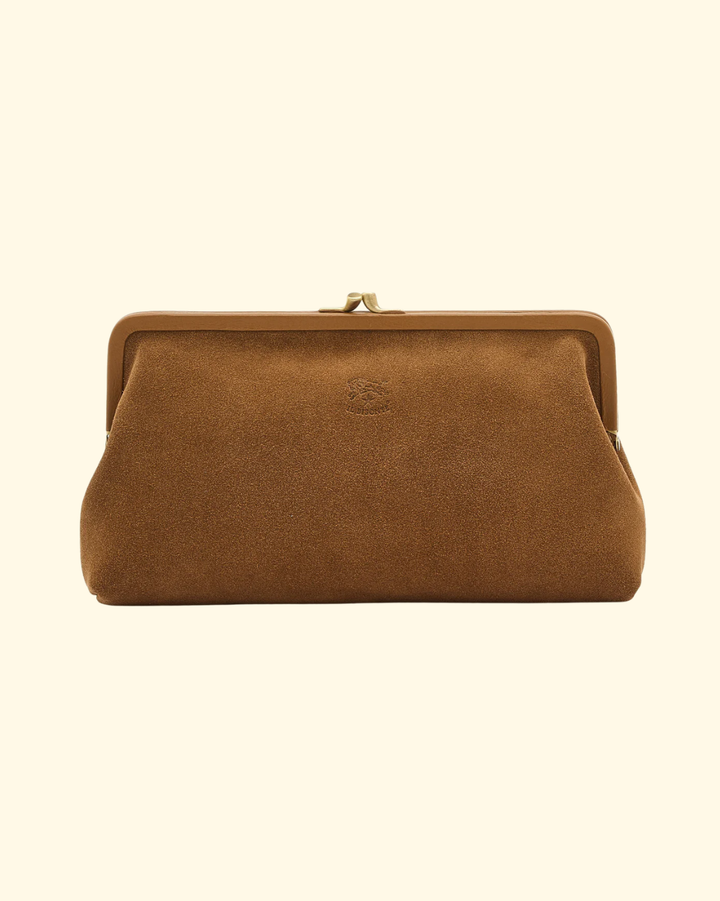 Suede Classic Clutch | Gianduia