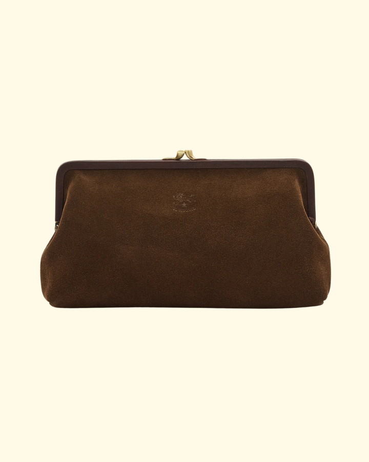 Suede Classic Clutch | Caffe