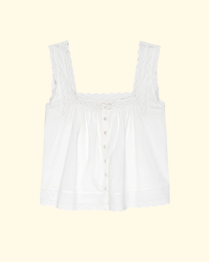 The Eyelet Tank | True White