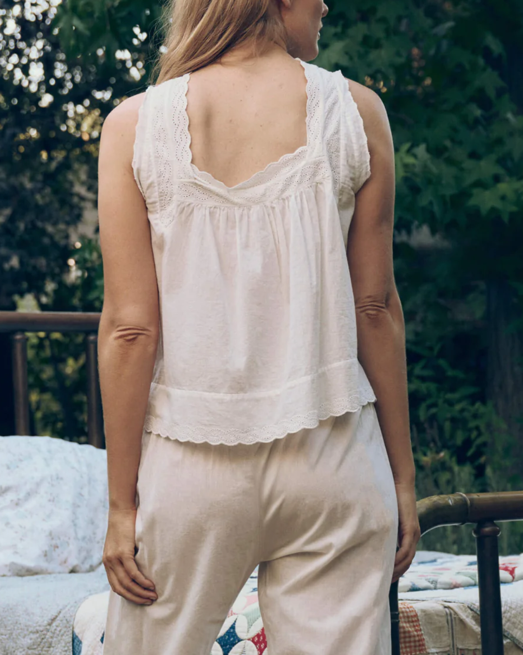 The Eyelet Tank | True White