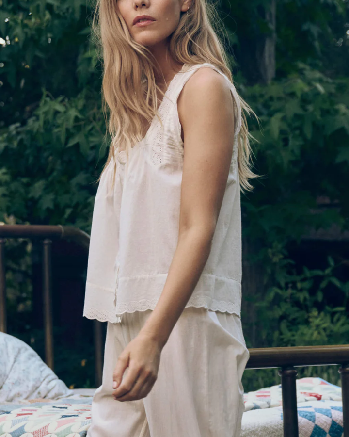 The Eyelet Tank | True White