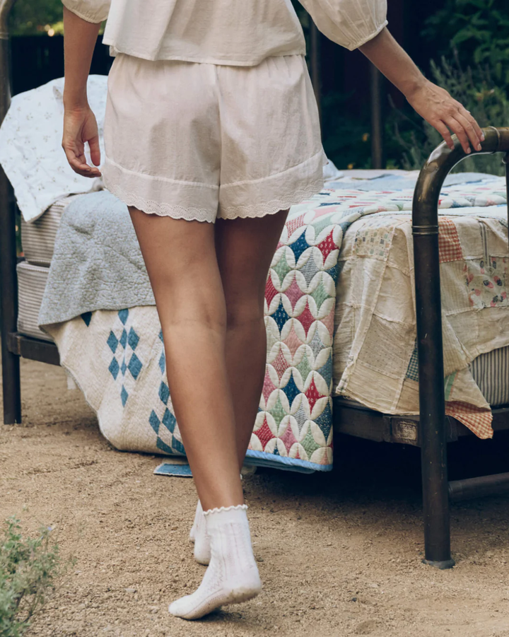 The Eyelet Tap Short | True White