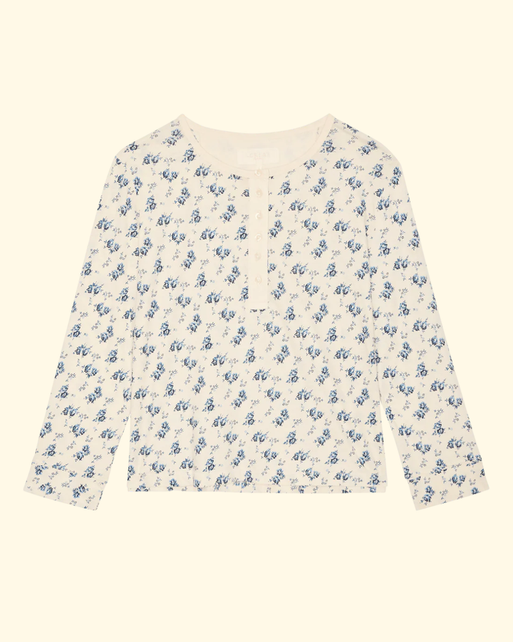 The Crop Sleep Henley | Indigo Rose