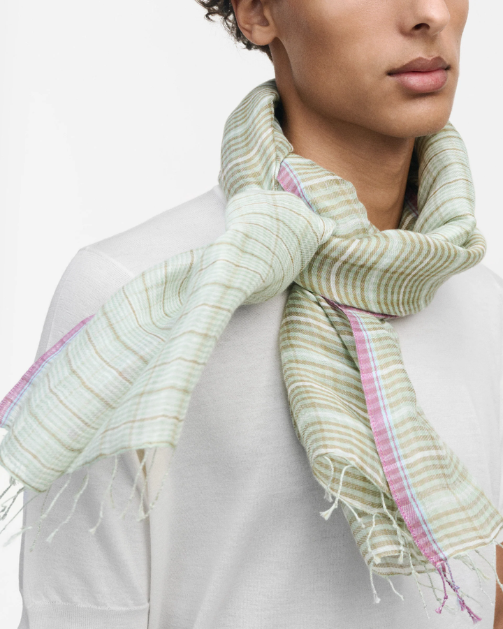 Woven Check Scarf | Seaweed