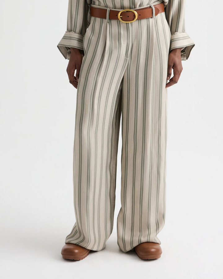 Hudson St Pant | Ivory/ Green