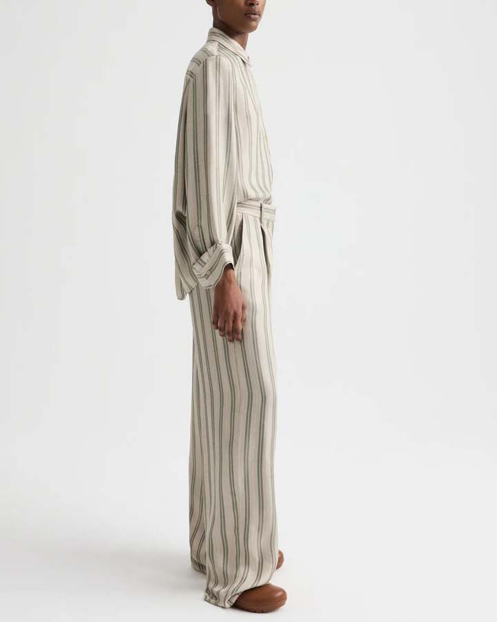 Hudson St Pant | Ivory/ Green