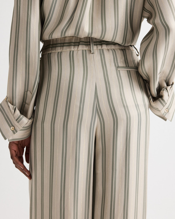 Hudson St Pant | Ivory/ Green