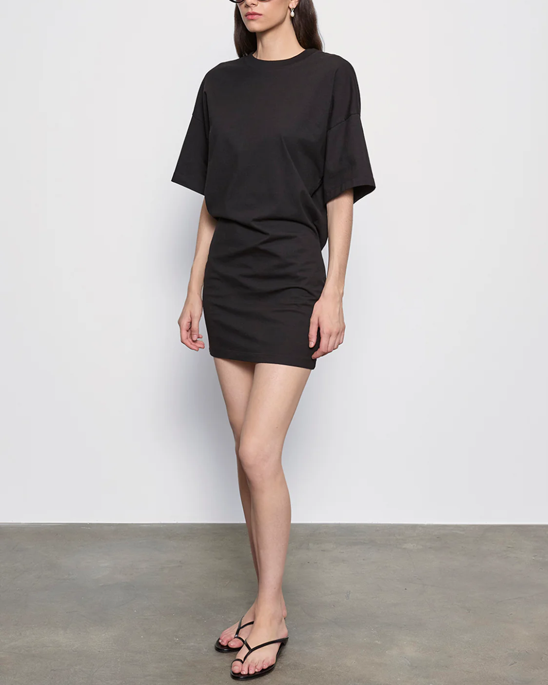 S/S Supima Curve Mini Dress | Black