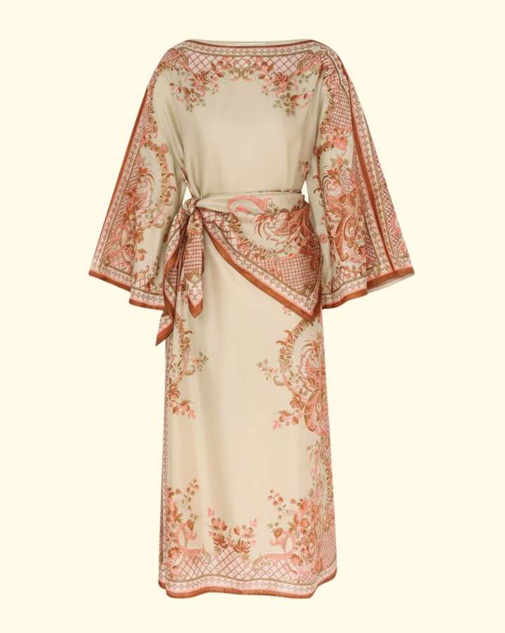 Aster Tunic Midi Dress | Sage Paisley Floral