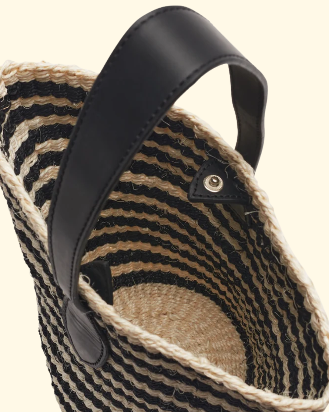 Single Handle Basket | Black/Cream