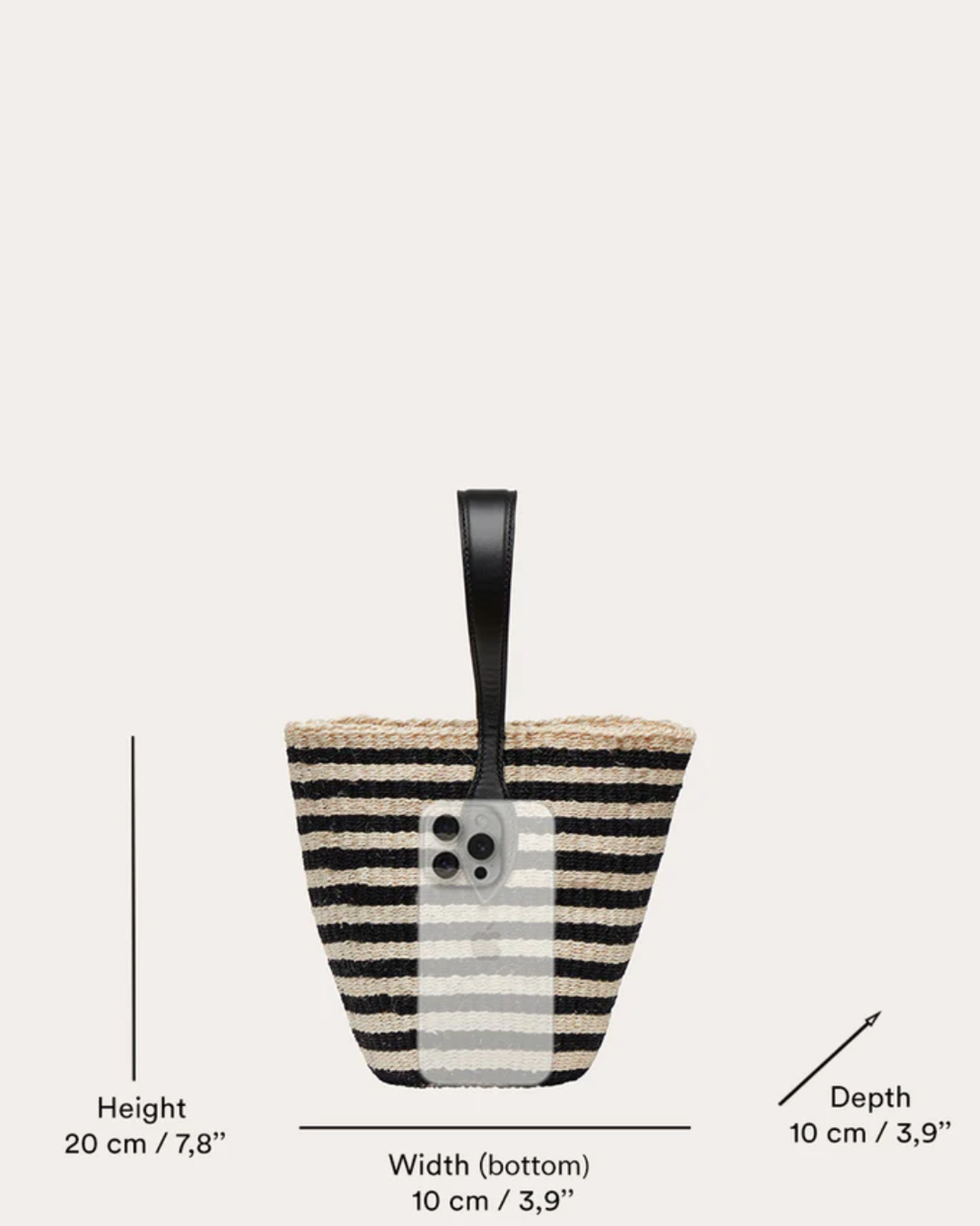 Single Handle Basket | Black/Cream