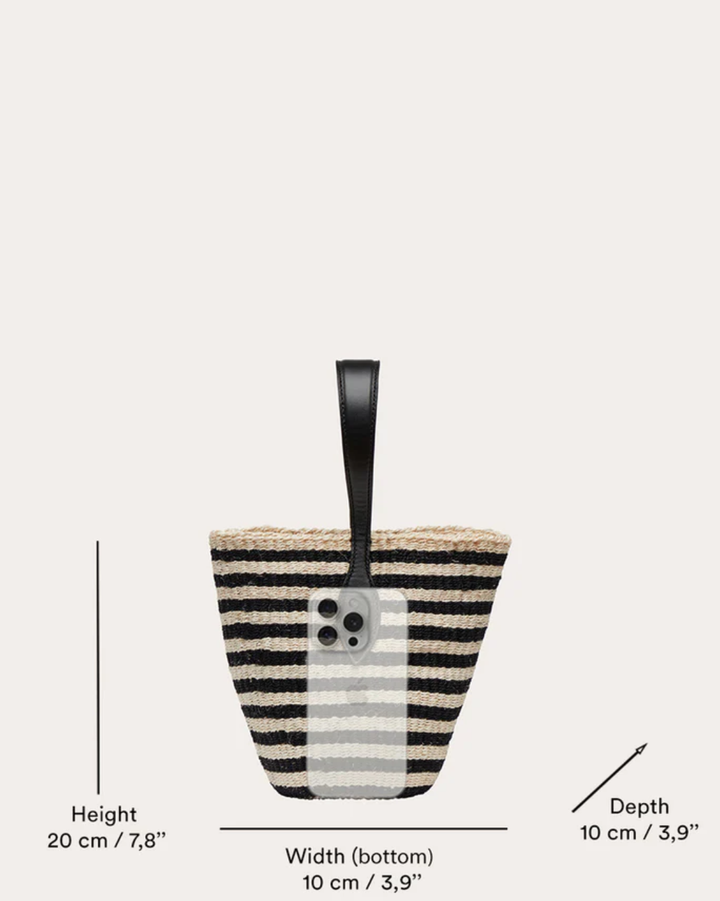 Single Handle Basket | Black/Cream