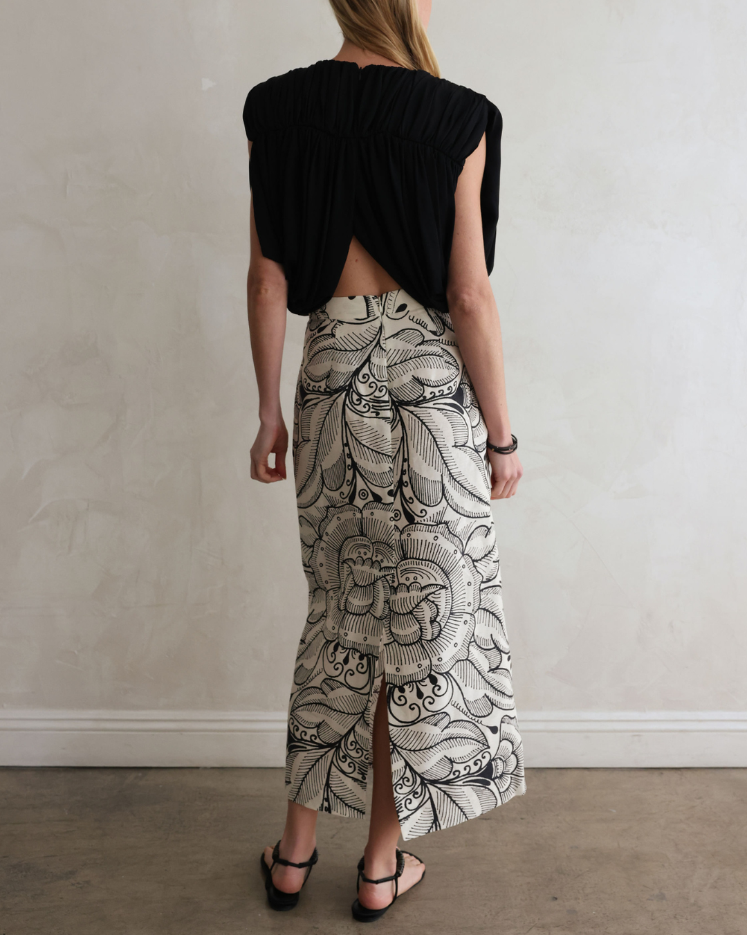Lexi Skirt | Ivory/Black B.R.B. Print