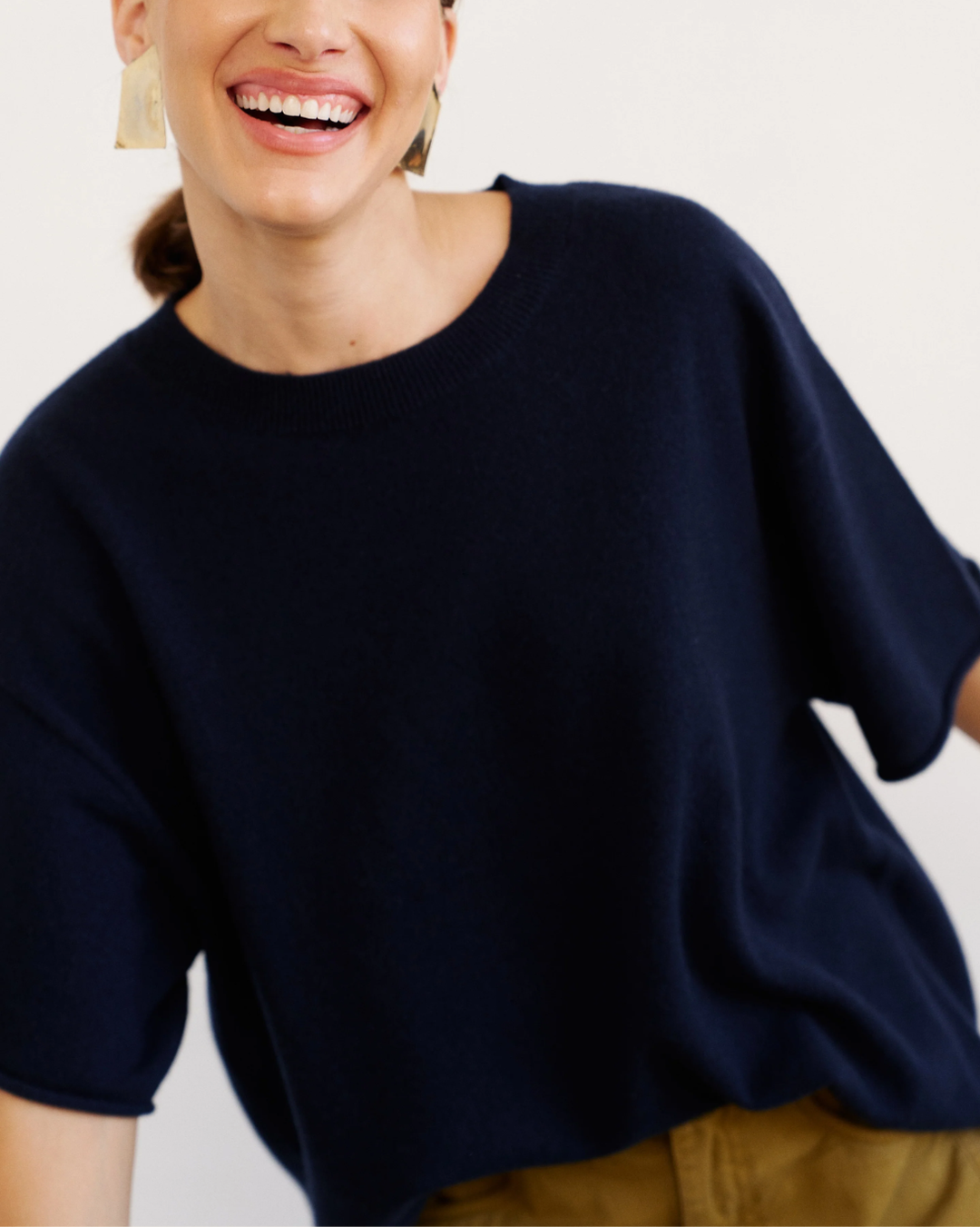 The Cashmere Tee | Navy