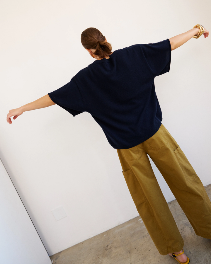 The Cashmere Tee | Navy
