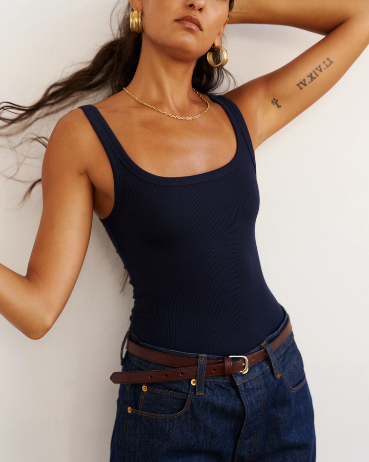 The Undershirt Rib Tank | Navy