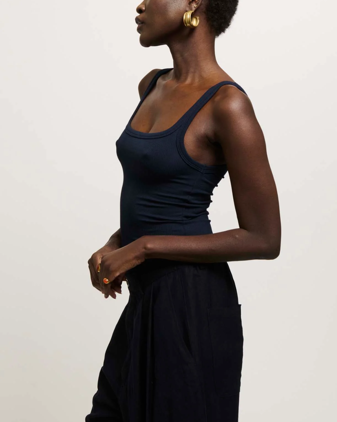 The Undershirt Rib Tank | Navy