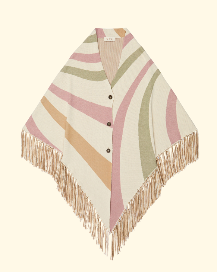 Multi Spiral Shawl | Pink Heart