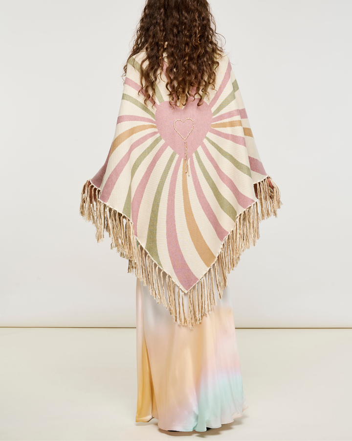 Multi Spiral Shawl | Pink Heart