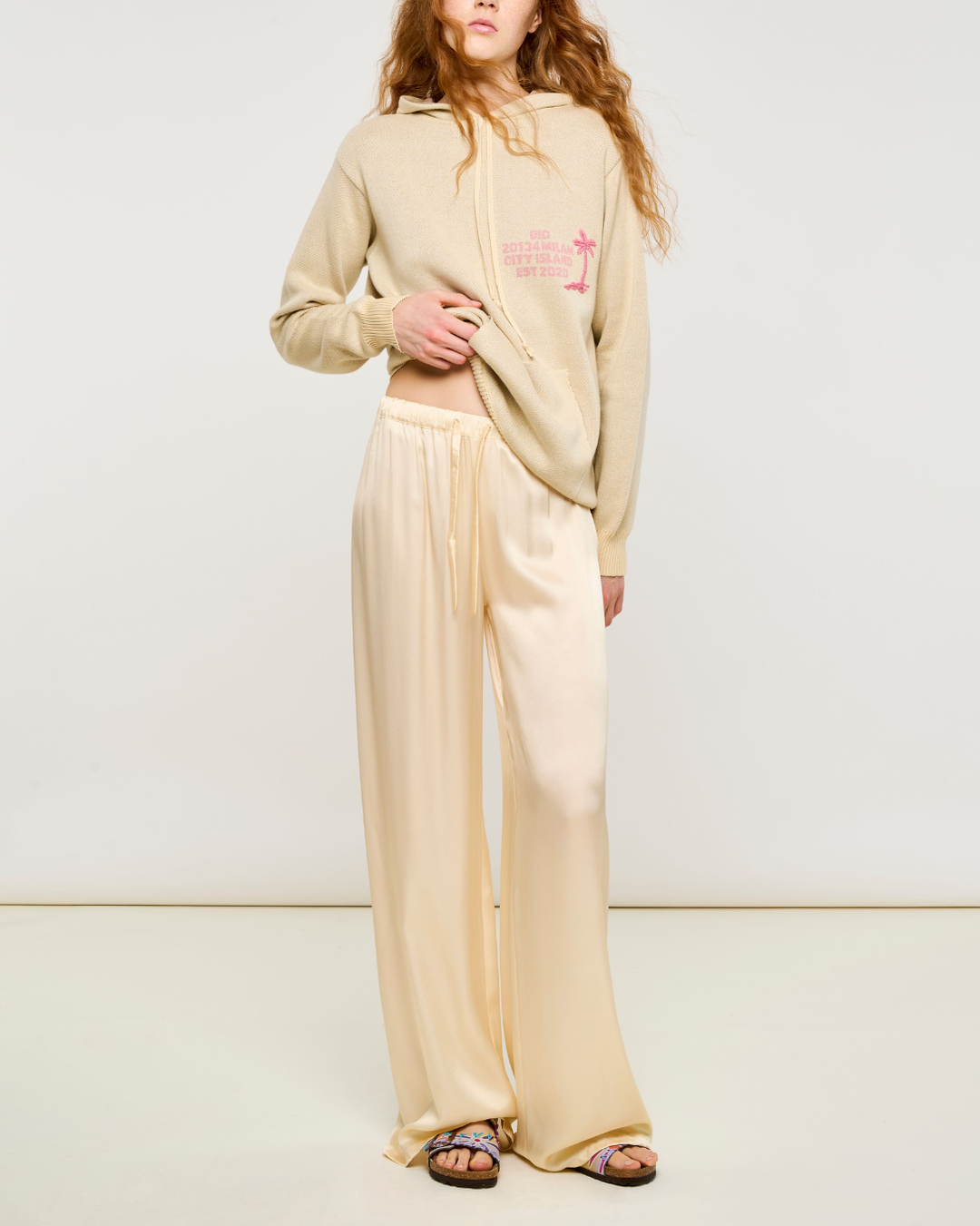 Silk Trousers | Cream