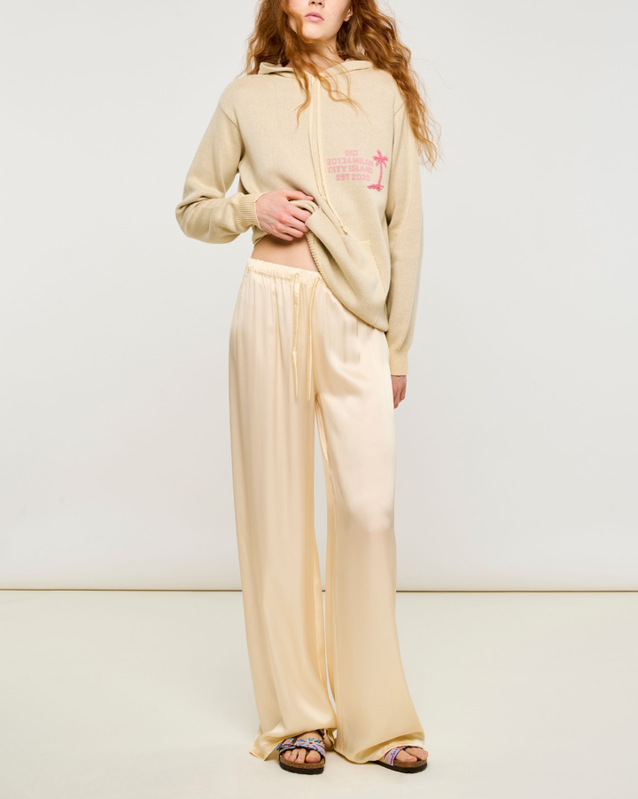 Silk Trousers | Cream