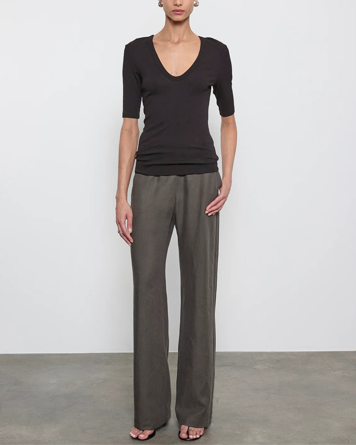 Textured Rib Half Sleeve | Black